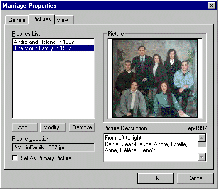 Marriage Properties - Pictures Dialog
